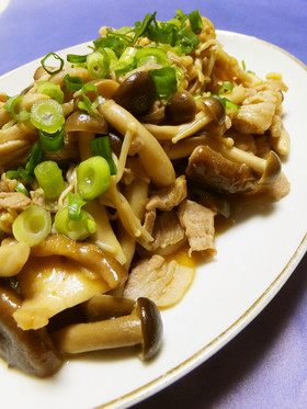 豚肉ときのこの生姜醤油炒め